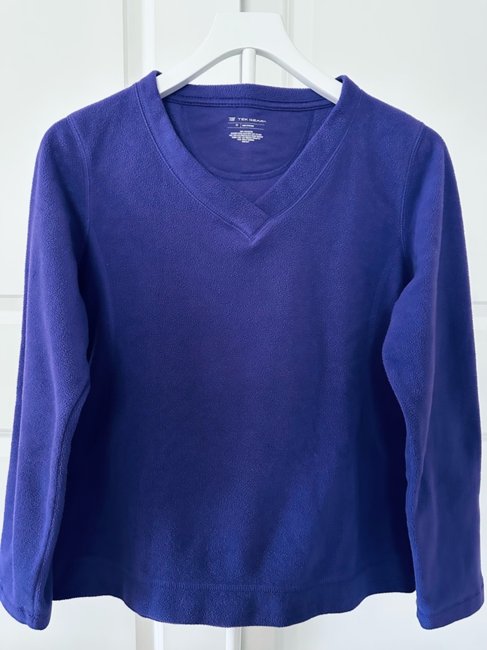 Women’s Tek Gear Purple V-Neck Fleece Pullover Size M